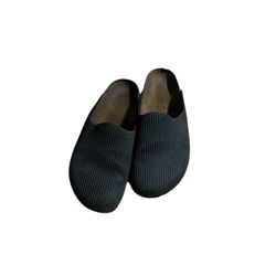 Birkenstock Amsterdam Black Rubber Clog Slippers Size 38