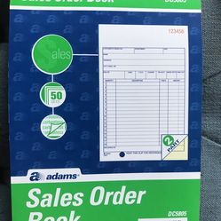 $1  Sales order books 2 parts