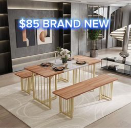 Dining table & benches brand new sealed in box only 2 in stock special for this weekend only $85 brand newβΌοΈ