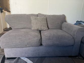Gray Fabric Loveseat sectional