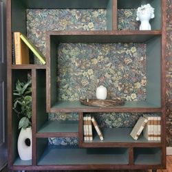 ✨ Refinished Extra Large Bookshelf on Wheels – Statement Storage Piece ✨