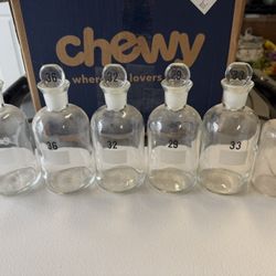 Glass Lab Bottles With Stoppers