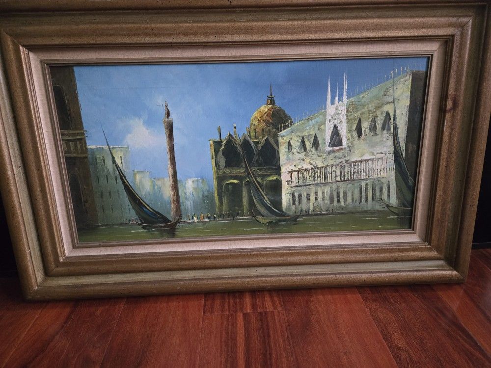 Hand-painted Artwork Of Venice