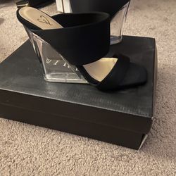 Woman’s Wedge Clear Heels 