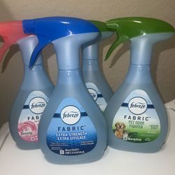 4 Brand New Febreze fabric Spray 