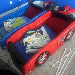 Twin Toddler Racecar  Beds