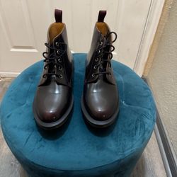 Dr. Martens 101 6-Eye Leather Boots - Black