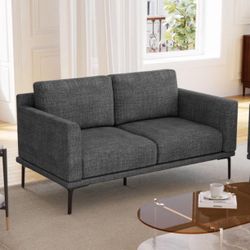 55.1" Sofa Couch, Modern Loveseat Sofa, Small Couches for Small Spaces, Couches for Living Room Bedroom Guest Room Apartment Resistant Studio Dorm, Lo