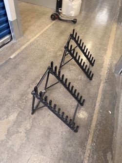 2 floor display racks $20 each