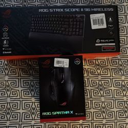 asus rog spatha x mouse and strix scope ii keyboard