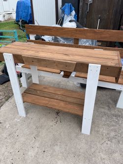Wooden rustic table ( just built )