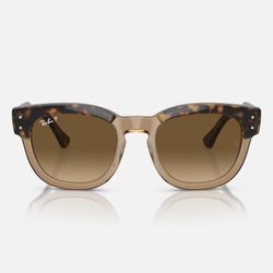 Ray-Ban Mega Hawkeye Polished Havana On Transparent Brown Polarized Lens