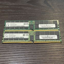 LOT OF 2x SKHynix 64GB 2Rx4 PC5-4800B DDR5 ECC RDIMM