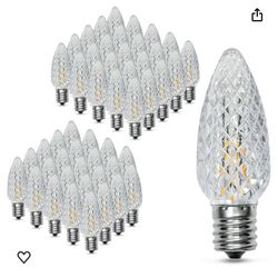 50Pack C9 Christmas LED Light Bulbs, Strawberry Replacement Bulb