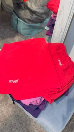 Red greys anatomy scrub set