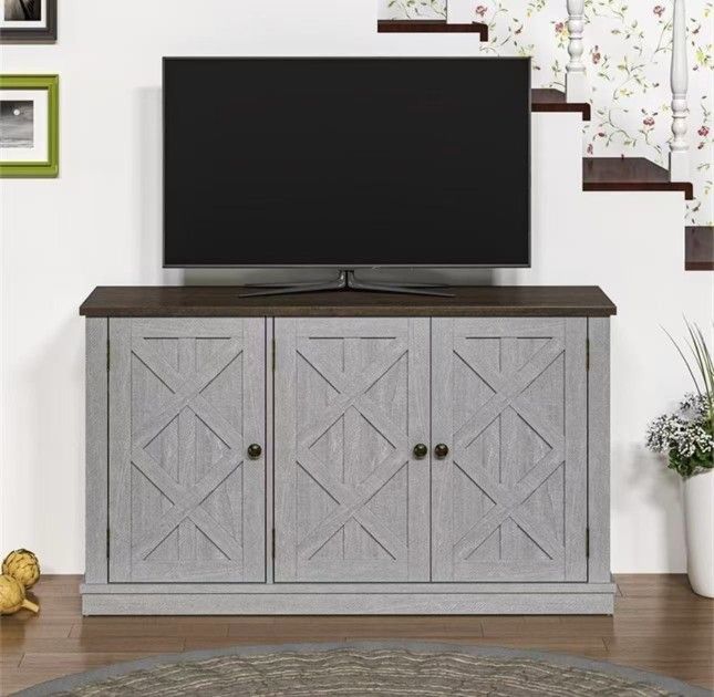 New assembled 48 in. TV Stand Media Console for TV up to 53 in. - Off White