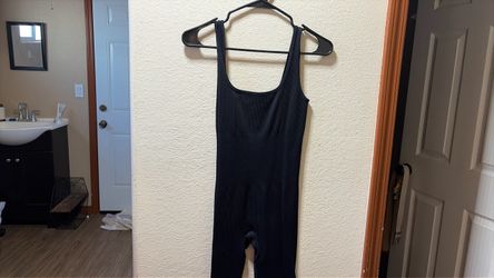 Black one piece long jumpsuit