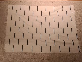 Neutral Mudcloth Tapestry with Raw Edge Hem 42x62"