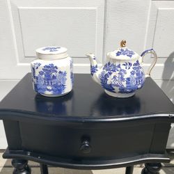Vintage Sadler Teapot  And Jar - Both For $35