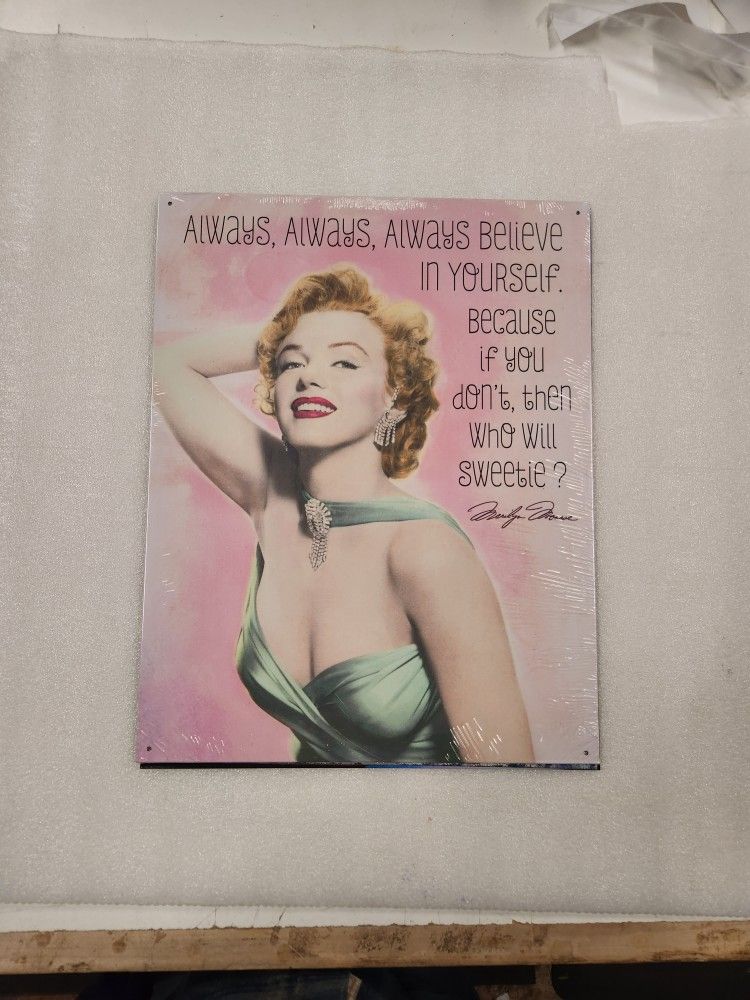 Marilyn Monroe Hollywood Actress Movie Star Pinup Girl Metal Sign