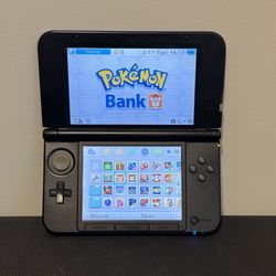 Blue/Black Nintendo 3DS XL with hShop, preloaded games, and 128GB expanded memory