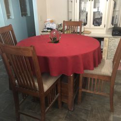 HEAVY DUTY TABLE W/ 4 CHAIRS