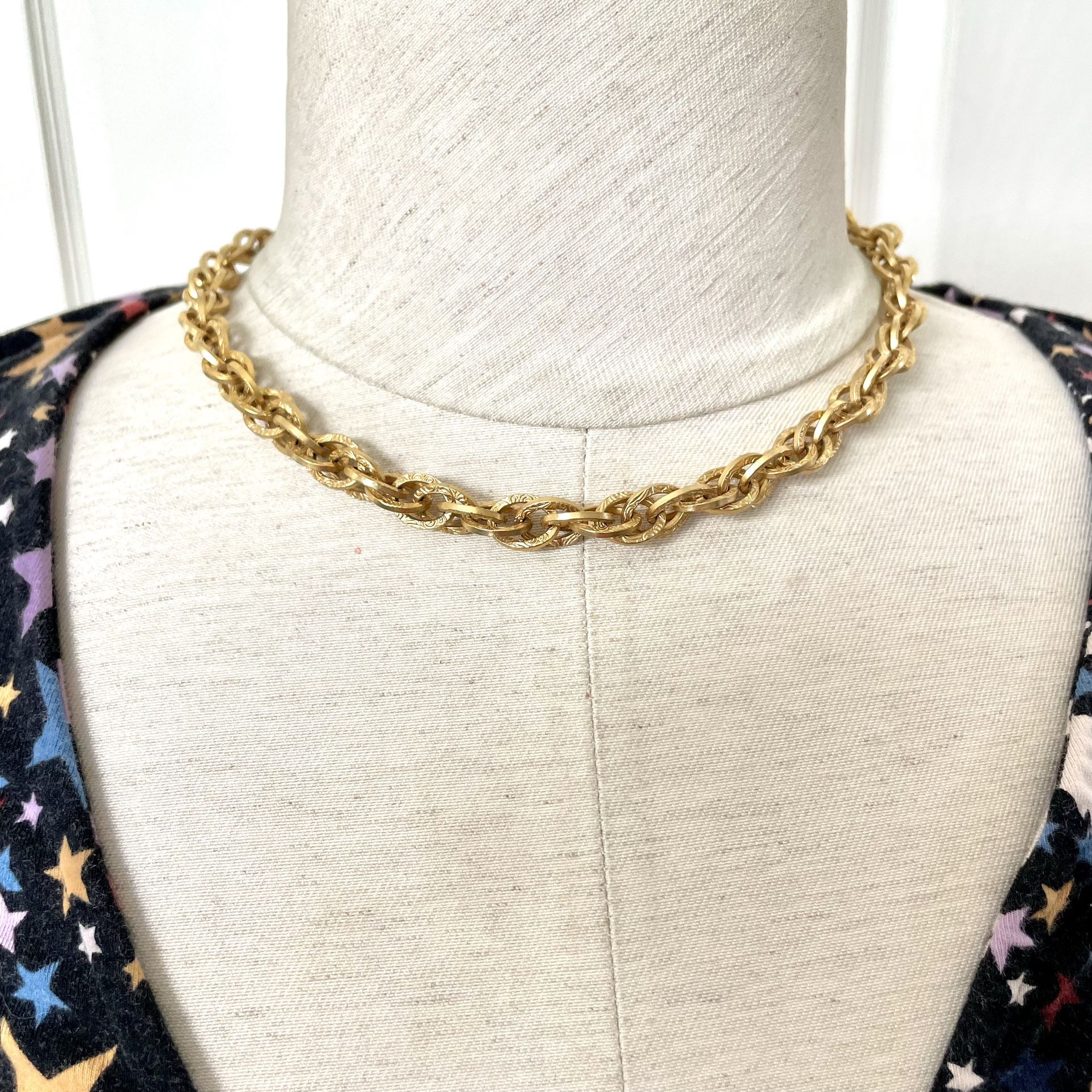 Gold Tone Choker Necklace