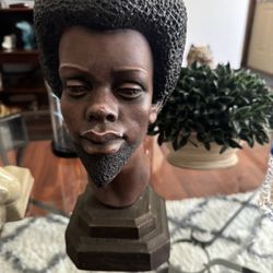 VINTAGE AFRICAN AMERICAN MAN AFRO BUST