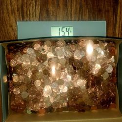 Lincoln Pennys , 15 Pounds Of Them