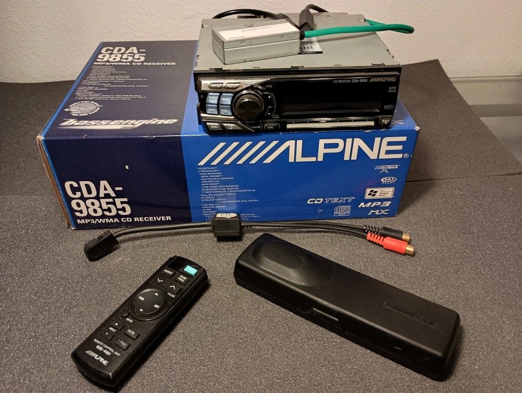 Alpine CDA-9855 MP3/WMA CD Receiver w/GlideTouch Controls