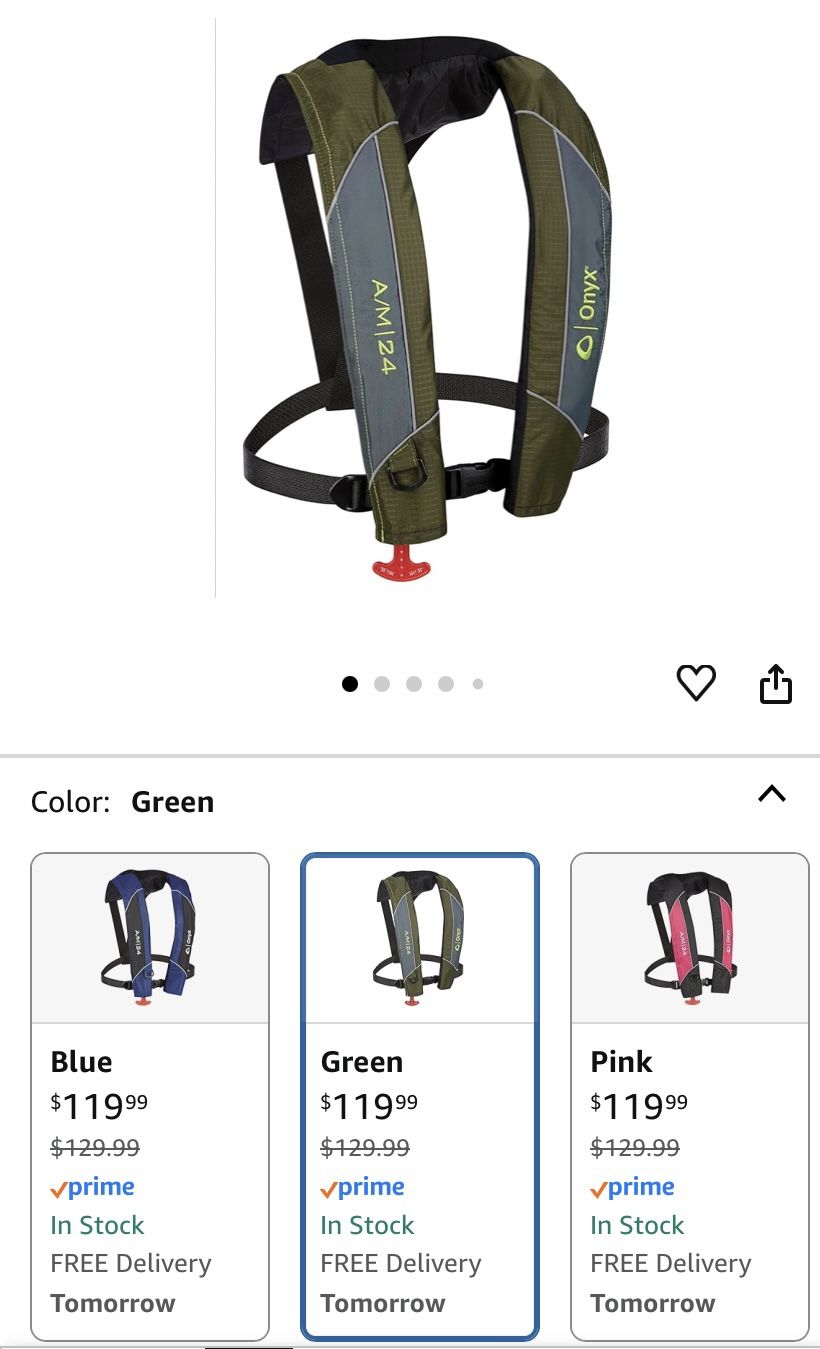 2 Coast Guard Approved Life Vests