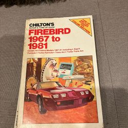 Chilton’s Firebird  1(contact info removed) Repair Manual