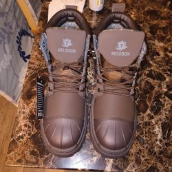 KELODON Waterproof Steel Toe Boots