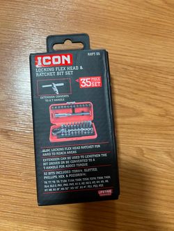 ICON 35-Piece Locking Flex Head Ratchet Bit Set
