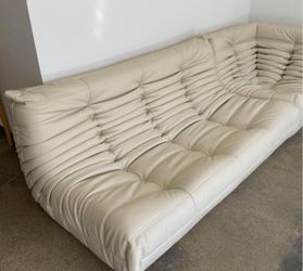 Togo style 3 seater sofa - ivory No arm $1450