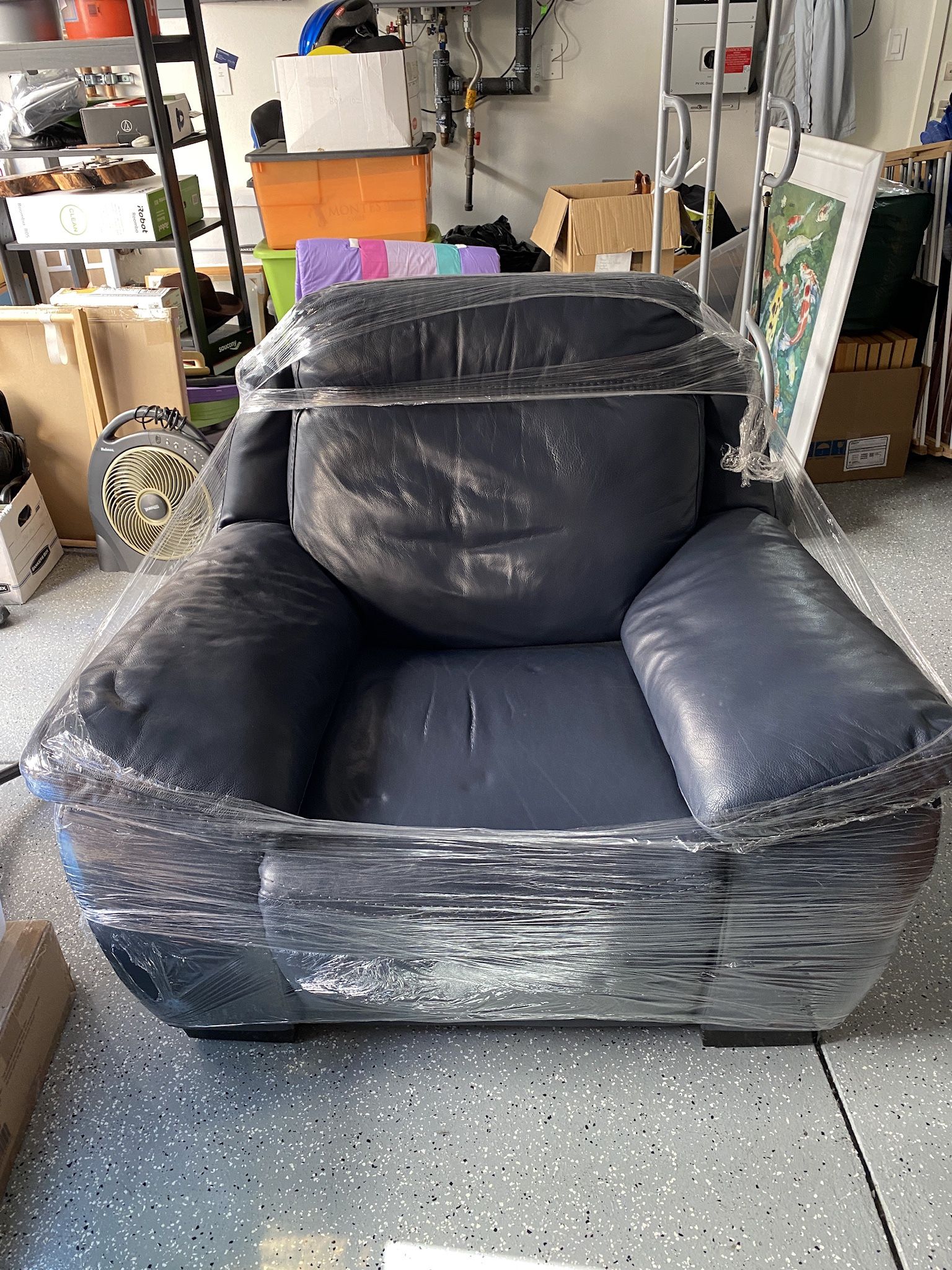 Natuzzi Leather Power Reclining Armchair