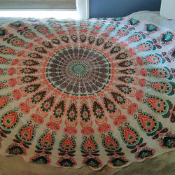 Vintage Moroccan Style Medallion Tapestry 