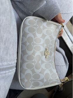White Cross body purse