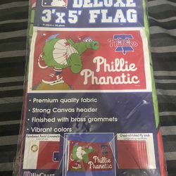 New MLB Wincraft Philadelphia Phillies Phillie Phanatic Deluxe 3'x5' Banner Flag