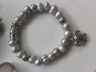 Real pearl turtle bracelet