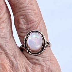 Pink Mussel Shell Ring