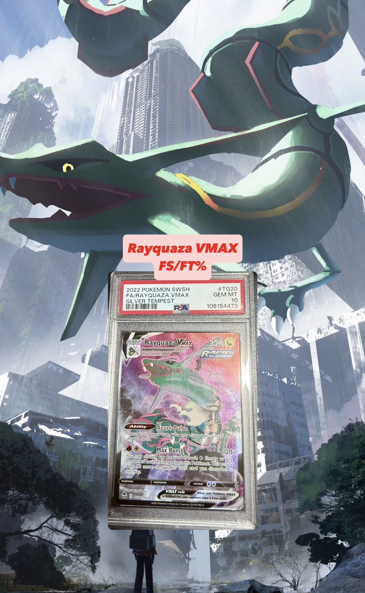 Rayquaza VMAX #TG20 Pokemon Silver Tempest