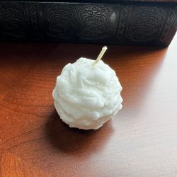 Four New, Never Used Snowball Shaped Votive Candles