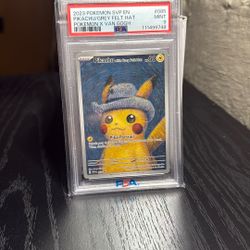 Grey Felt Hat Van Gogh Pikachu PSA 9
