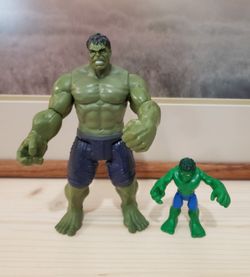 Hasbro 2017 Marvel 6" Collectable Hulk Smash Toy Action Figure Plus 2010 3" Hulk Action Figure!