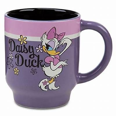 Disney Store Daisy Duck Coffee Mug Lavender "Well I Never" 12 oz
