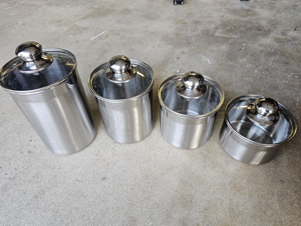 Storage Containers - Airtight - Stainless - $10 Each Or All 4 For $30