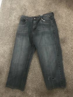 Dark Wash Distressed Denim Jeans