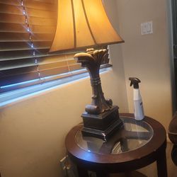 Free slightly damaged lamp and end table!