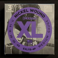 D’Addario Guitar Strings .11-.49 (4 Sets)